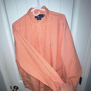 Orange checkered Ralph Lauren Polo button-up. XL